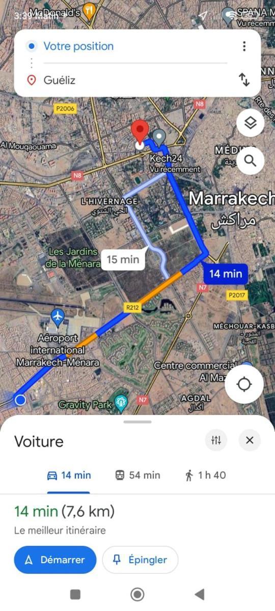 New Duplex Jardins D'Anas- Avenue Guemassa Near Airport Apartment Marrakesh Luaran gambar